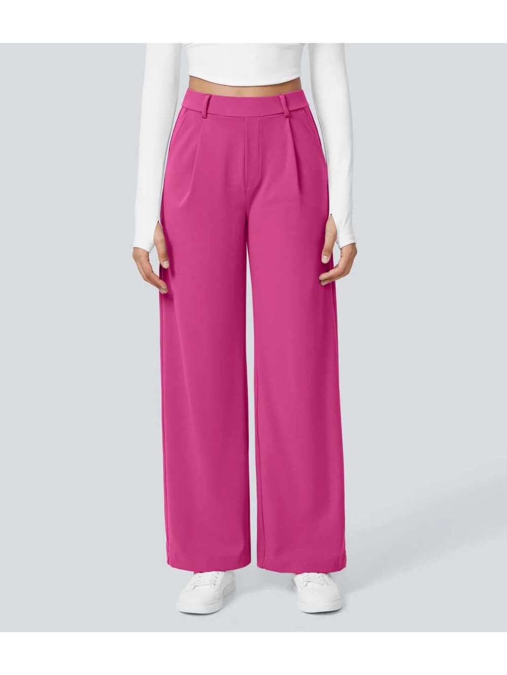 HALARA DayStretch High Waisted Pocket Straight Leg Work Pants- Size M Reg